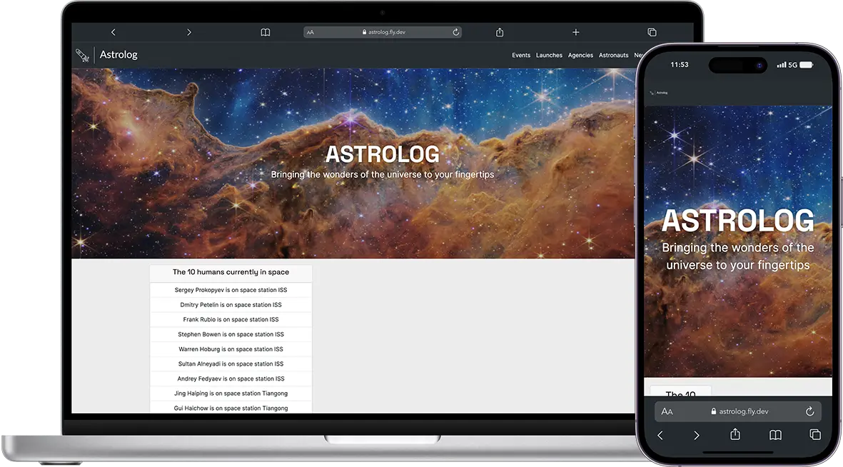 Screenshot of Astrolog website